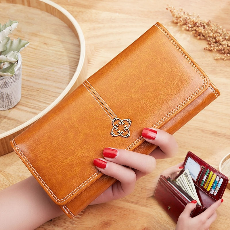 Women wallet made of leather Wallets Three fold VINTAGE Womens purses mobile phone Purse Female Coin Purse Carteira Feminina | TageUnlimited