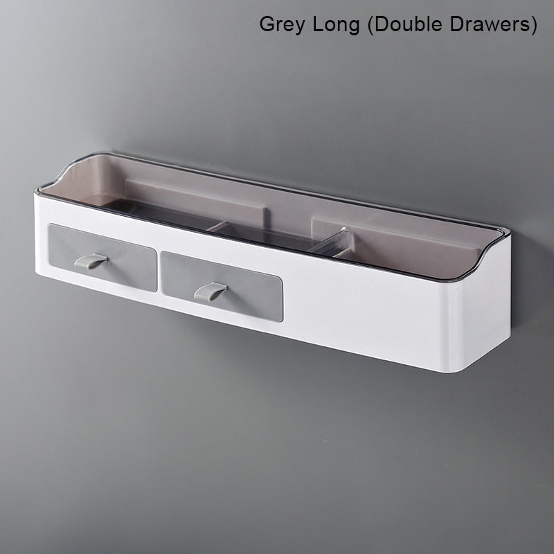 Punch-free Bathroom Organizer Rack Shampoo Cosmetic Storage Rack Bath kitchen Towel Holder Household Items Bathroom Accessories | TageUnlimited
