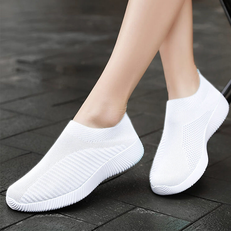 Women Vulcanized Shoes High Quality Women Sneakers Slip On Flats Shoes Women Loafers Plus Size 42 Walking Flat | TageUnlimited