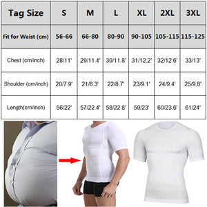 Men Slimming Shaper Posture Vest Male Tummy Abdomen Corrector Compression Body Modeling Fat Burner Chest Tummy Shirt Corset | TageUnlimited