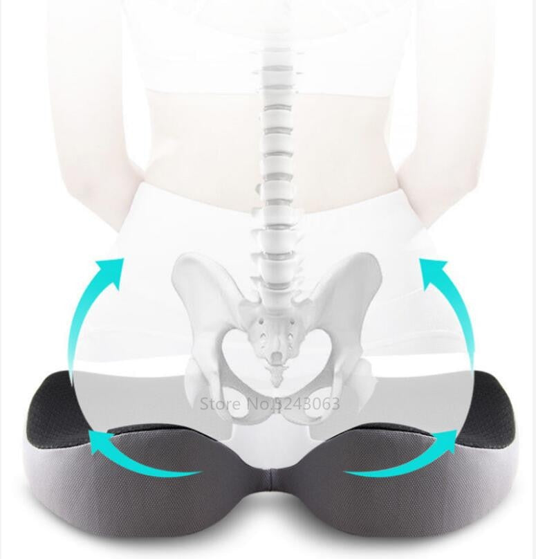 Cushion Non-Slip Orthopedic Memory Foam Coccyx Cushion for Tailbone Sciatica back Pain relief Comfort Office Chair Car Seat | TageUnlimited