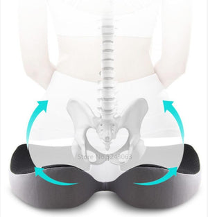 Cushion Non-Slip Orthopedic Memory Foam Coccyx Cushion for Tailbone Sciatica back Pain relief Comfort Office Chair Car Seat | TageUnlimited