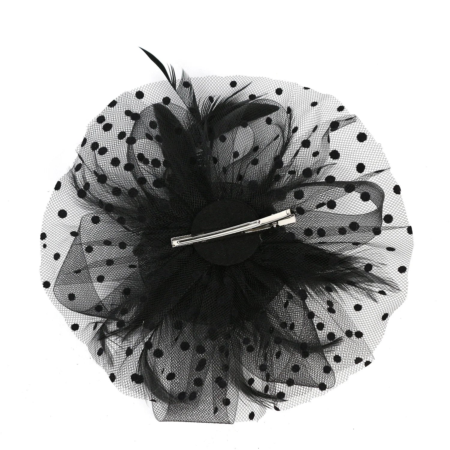 Vintage Women Feather Flower Fascinator Hat Ladies Hair Accessories Wedding Party Floral Mesh Veil Headband Hairpin