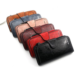 Women wallet made of leather Wallets Three fold VINTAGE Womens purses mobile phone Purse Female Coin Purse Carteira Feminina | TageUnlimited