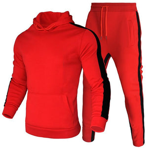 Men Run Tracksuit Pants Jogging Suit 2 Pcs Tracksuit Autumn Winter Outfits Sportswear Running Sweatsuit Loose Fit Clothes Male | TageUnlimited