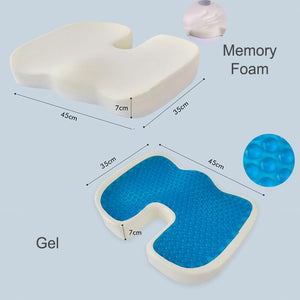 Gel Orthopedic Chair Cushions Velvet Office Sitting Cushion Anti-stress Seat On The Chair Memory Foam U Coccyx Protect Pad Mesh | TageUnlimited