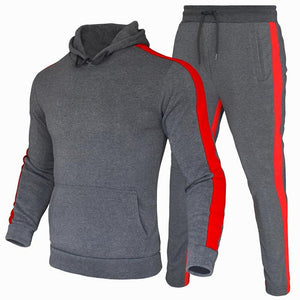Men Run Tracksuit Pants Jogging Suit 2 Pcs Tracksuit Autumn Winter Outfits Sportswear Running Sweatsuit Loose Fit Clothes Male | TageUnlimited