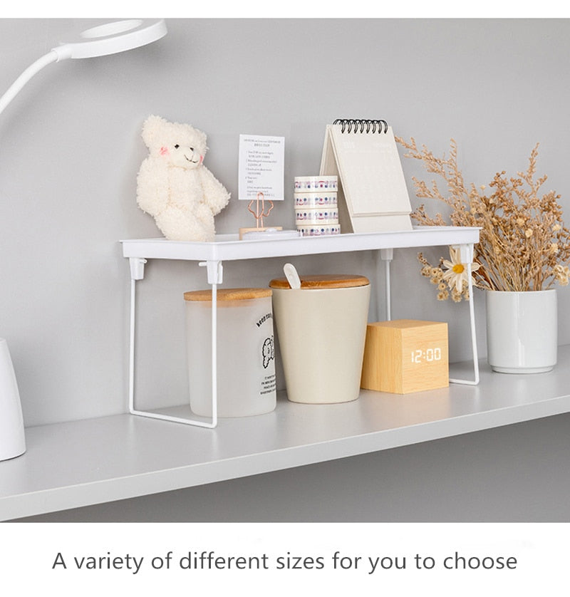 Home Organizer Storage Shelf Space Saving Decoration Foldable For Kitchen Convenience Desk Organization Kitchen Accessories | TageUnlimited