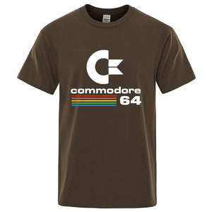 Men T-shirts Summer Commodore 64 Print T Shirt C64 SID Amiga Retro Cool Design Street Short Sleeve Top Tee Cotton Clothing | TageUnlimited