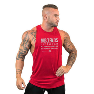 Brand Clothing Men Gym Singlet Muscle Stringer Tank Tops Fitness Sports Sleeveless Shirt Y BACK Racer Workout Tops Vest | TageUnlimited