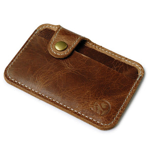 Retro Leather Credit Business Mini Card Wallet  Convenient Man Women Smart Wallet Business Card Holder Cash Wallet Card Case | TageUnlimited