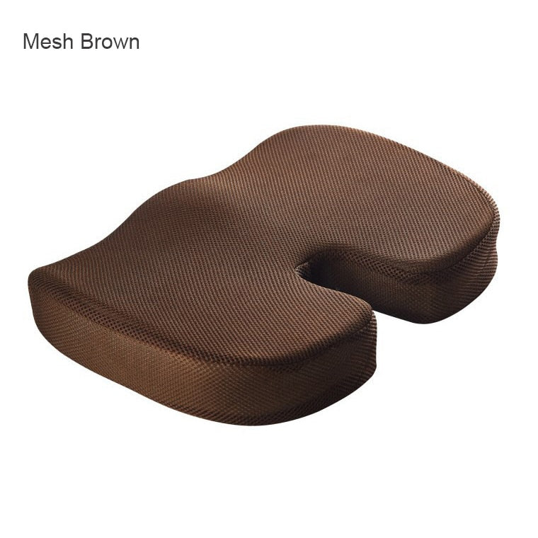 Orthopedics Hemorrhoids Seat Cushion Memory Foam Car Rebound Cushion Office Chair Lumbar Support Pain Relief Breathable Pillow | TageUnlimited