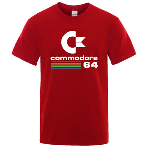 Men T-shirts Summer Commodore 64 Print T Shirt C64 SID Amiga Retro Cool Design Street Short Sleeve Top Tee Cotton Clothing | TageUnlimited