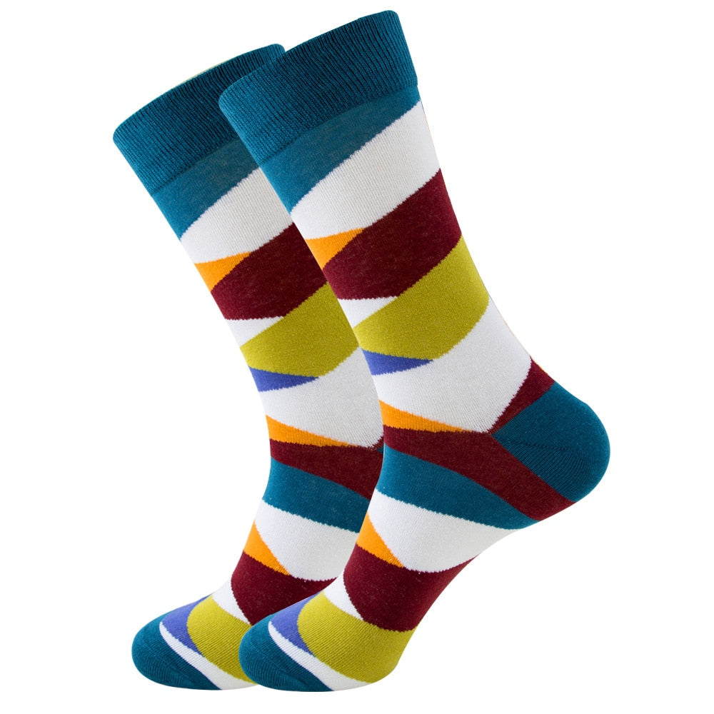 Stripe Happy Socks Men Women Cotton Funny Crew Socks Personality Painting Zebra Pattern Female Male Harajuku Skateboard Socks | TageUnlimited