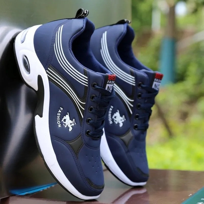 Black leather sneakers autumn man shoes  new arrival wedges sneakers men casual vulcanized shoes | TageUnlimited