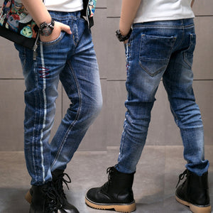 IENENS Boys Jeans Denim Trousers Kids Clothes Children Clothes Spring Young Boy Straight Cowboy Trousers Casual Pants 4-11 Years | TageUnlimited