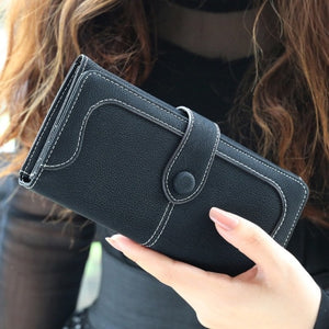 Aliwood Brand Wallets Retro Nubuck Leather Women Long Wallets Clutch Female Hasp Purse Vintage Money Bag Carteira Card Holder | TageUnlimited