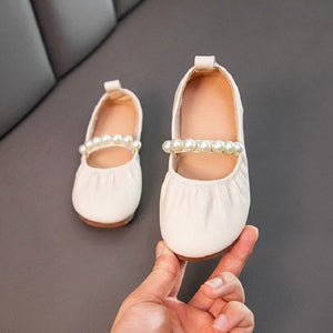 Spring Children Girls Flat Pearl PU Leather Shoes Kids Baby Princess Shoes | TageUnlimited