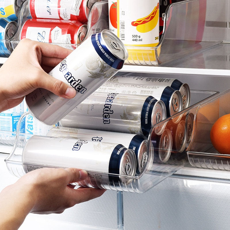 Kitchen Beer Storage Box Beverage Bottle Transparent Finishing Box Kitchen Drawer Refrigerator Storage Box Organization | TageUnlimited