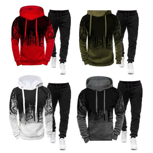 2Pcs Suit Spring Autumn Men Sweatshirt Set Splash Ink Hoodies+Tracksuit Pants Casual Fitness Male Sportswear S-4XL Wholesale | TageUnlimited