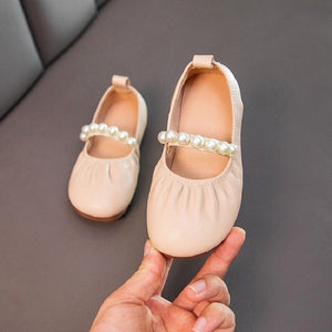 Spring Children Girls Flat Pearl PU Leather Shoes Kids Baby Princess Shoes | TageUnlimited