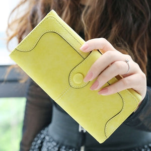 Aliwood Brand Wallets Retro Nubuck Leather Women Long Wallets Clutch Female Hasp Purse Vintage Money Bag Carteira Card Holder | TageUnlimited