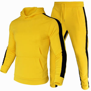 Men Run Tracksuit Pants Jogging Suit 2 Pcs Tracksuit Autumn Winter Outfits Sportswear Running Sweatsuit Loose Fit Clothes Male | TageUnlimited