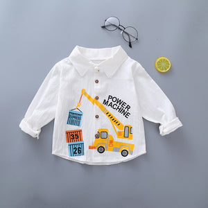 IENENS Spring Thin Shirts Baby Boys Long Sleeve Striped Print Shirts Kids Tops Tees Shirts Casual Blouse | TageUnlimited