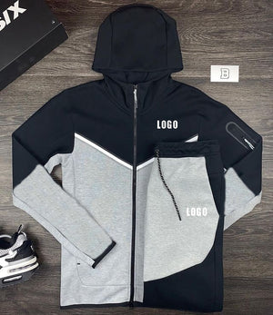 Tech Custom logo Men's Tracksuits Set Long Sleeve Causal Full Zip Running Sports Sweatsuit For Men 2 Piece Outfits | TageUnlimited