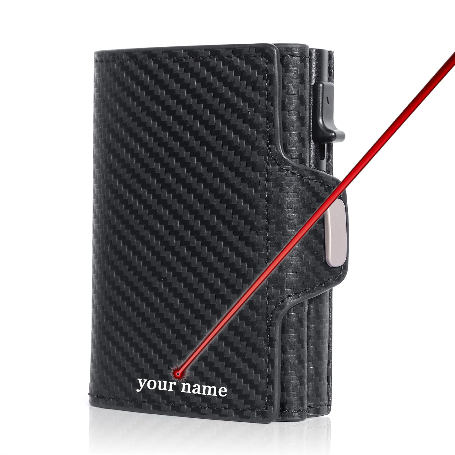 Vintage Crazy Horse Leather Men Wallets Luxury  RFID Protection Mini Metal Wallet  Zipper Coin Pocket  for Men and Women | TageUnlimited