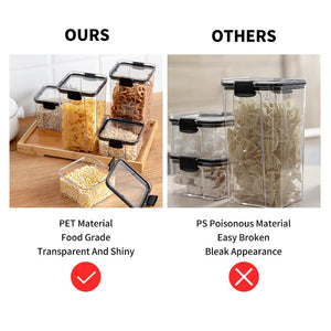 Food Storage Kitchen Containers Plastic Box Jars for Bulk Cereals Kitchen Organizers for Pantry Organizer Jars With Lid Home Set | TageUnlimited
