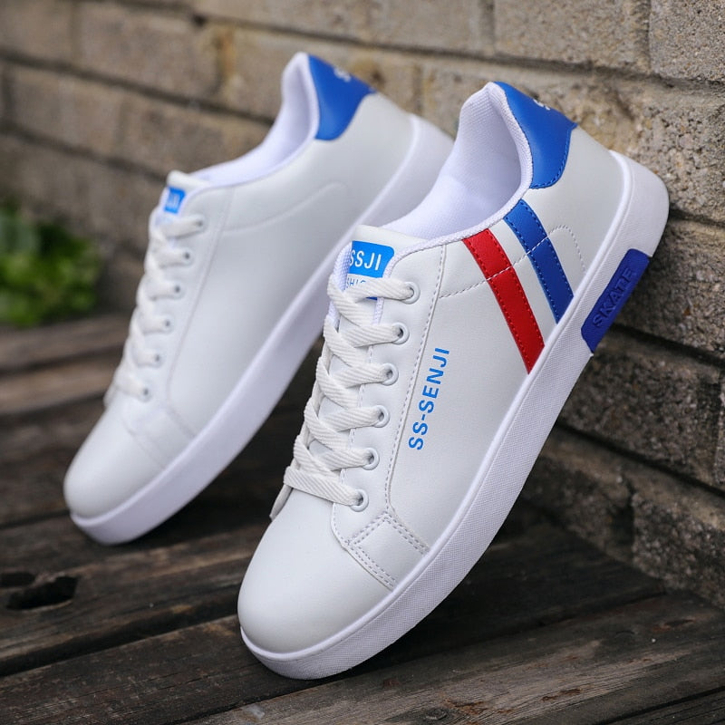 Men Casual Shoes Lightweight Breathable Men Shoes Flat Lace-Up Men Sneakers White Business Travel Unisex Tenis Masculino | TageUnlimited