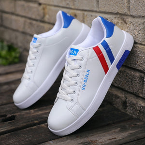 Men Casual Shoes Lightweight Breathable Men Shoes Flat Lace-Up Men Sneakers White Business Travel Unisex Tenis Masculino | TageUnlimited