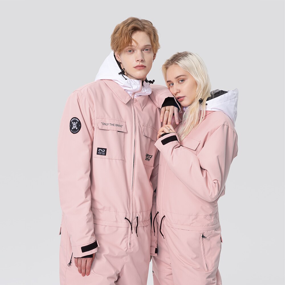 Thick Men Women One-Piece Ski Jumpsuit Outdoor Sports Snowboard Jacket Warm Jump Suit Waterproof Winter Clothes Overalls Hooded | TageUnlimited