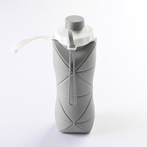 600ml Folding Silicone Water Bottle Sports Water Bottle Outdoor Travel Portable Water Cup Running Riding Camping Hiking Kettle | TageUnlimited