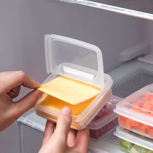1PCS Butter Cheese Storage Box Portable Refrigerator Fruit Vegetable Fresh-keeping Organizer Box Transparent Cheese Container | TageUnlimited