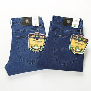 Loose Jeans Men Business Cotton Fabric Summer Classic Brand Straight Denim Pants for Male Casual Trousers Mens | TageUnlimited