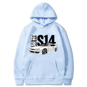 Anime Initial D Hoodie Drift JDM Pullover Oversized Sweatshirt EU Size Silvia Streetwear S Comic14 Japan Car Long Sleeve Unisex | TageUnlimited