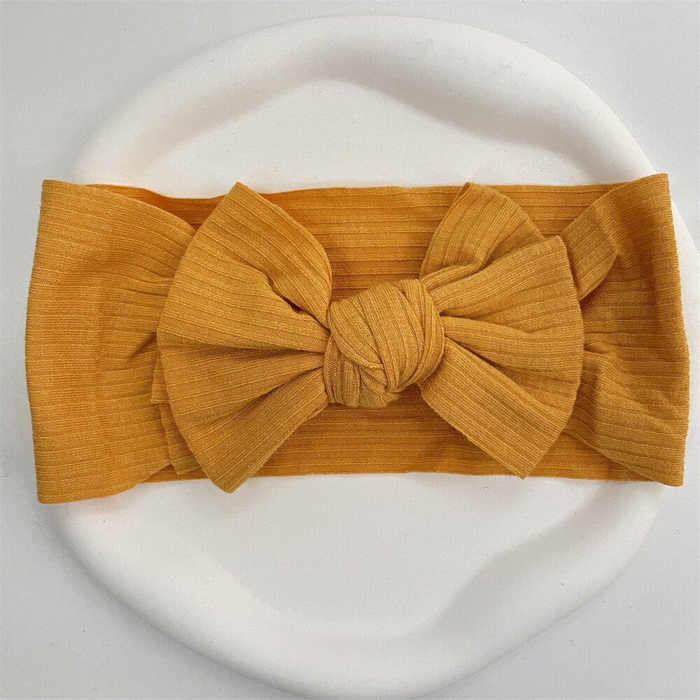 New Colors Knit Baby Headbands Rib Bow Elastic Soft Newborn Headbands for Baby Girl Children Turban Infant Kids Hair Accessories | TageUnlimited