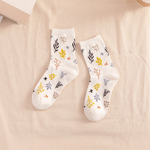 Woman Socks Japanese Style Print Girls Sweet Long Socks Korean Fashion Cotton Soft Harajuku Retro Vintage Streetwear Crew Socks | TageUnlimited