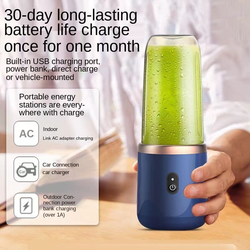 Portable Juicer Blender 300ml Electric Fruit Juicer USB Charging Lemon Orange Fruit Juicing Cup Smoothie Blender Machine | TageUnlimited