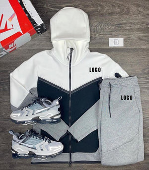 Tech Custom logo Men's Tracksuits Set Long Sleeve Causal Full Zip Running Sports Sweatsuit For Men 2 Piece Outfits | TageUnlimited