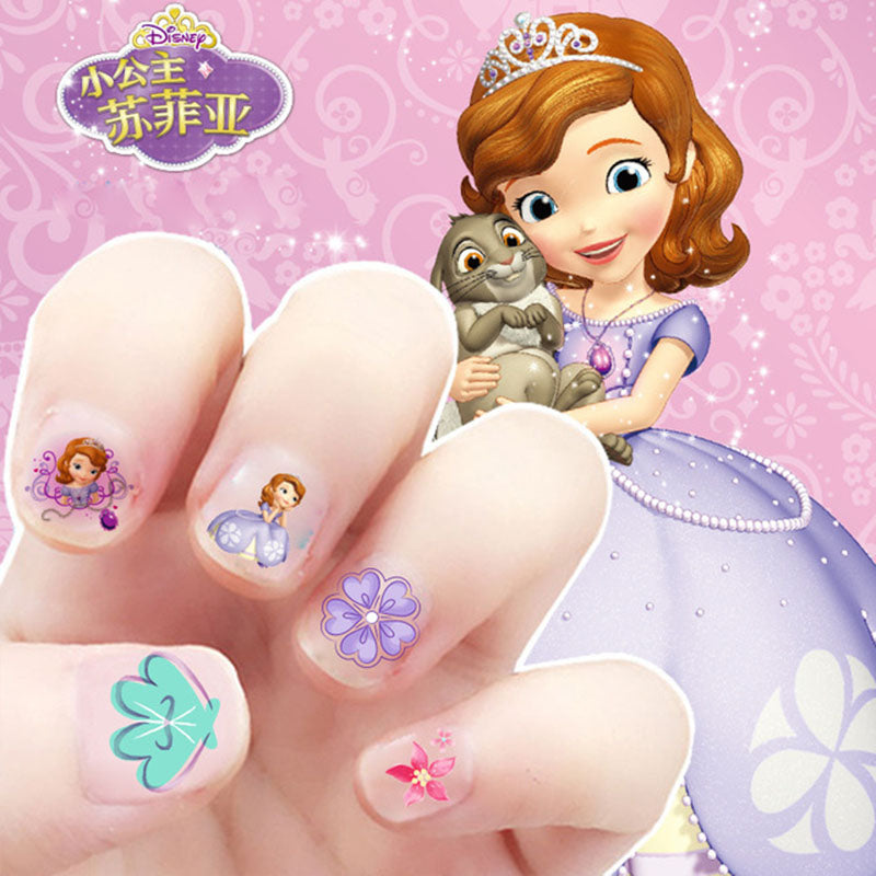 Frozen Princess Elsa Anna Makeup Nail Stickers Toy Snow White Sophia Mickey Minnie Figure Dolls Kids Cartoon Toys for Girls | TageUnlimited