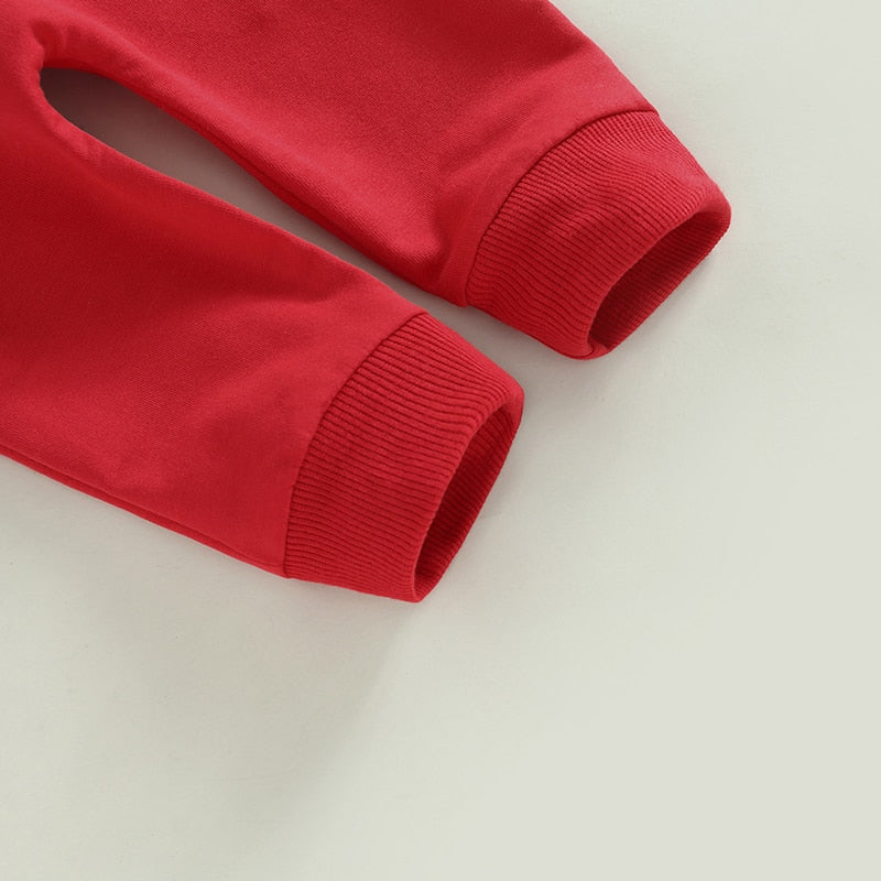 0-3Years Toddler Boys Spring Autumn Outfit Sets Long Sleeve O Neck Letter Print Tops Solid Drawstring Pant | TageUnlimited