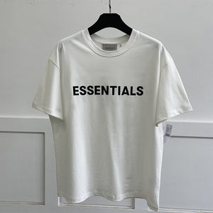 ESSENTIALS T-shirt Loose Rubber Letter logo Ovesized Short Sleeve Hip hop Unisex 100% Cotton Sports Tees | TageUnlimited