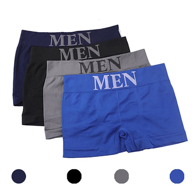 3Pcs/Lot Men Panties Underwear Boxers Breathable Man Boxer Solid Underpants Comfortable Male Brand Shorts Black Blue Underwear | TageUnlimited