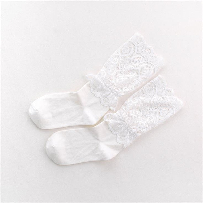 Women&#39;s Black Lace Stockings Hollow Transparent Lace Stockings Pure Cotton Japanese Fleece Socks  Quilt Color Princess Socks | TageUnlimited