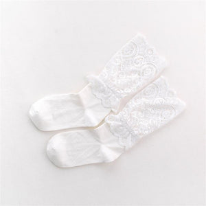 Women&#39;s Black Lace Stockings Hollow Transparent Lace Stockings Pure Cotton Japanese Fleece Socks  Quilt Color Princess Socks | TageUnlimited