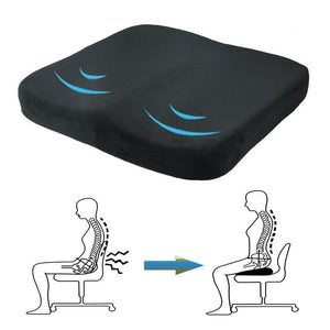 Non-Slip Orthopedic Memory Foam Coccyx Cushion for Tailbone Sciatica Back Pain Relief Cushion Comfort Office Chair Car Seat | TageUnlimited