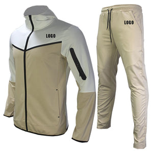 Tech Custom logo Men's Tracksuits Set Long Sleeve Causal Full Zip Running Sports Sweatsuit For Men 2 Piece Outfits | TageUnlimited
